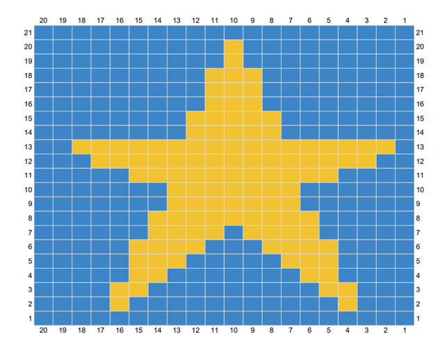 intarsia-chart-star