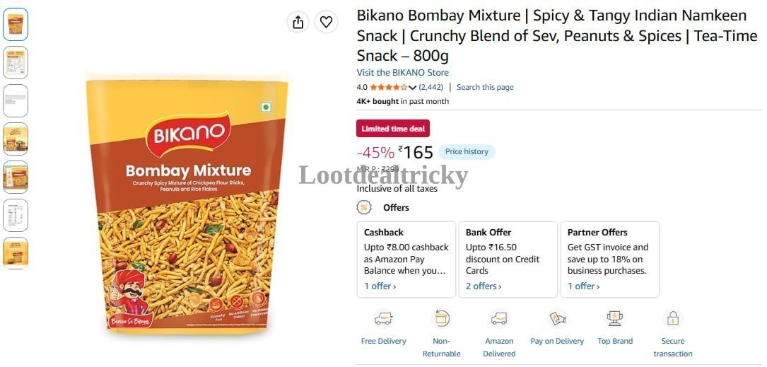 Bikano Bombay Mixture | Lowest Price Deal Bikano Bombay Mixture | Lowest Price Deal