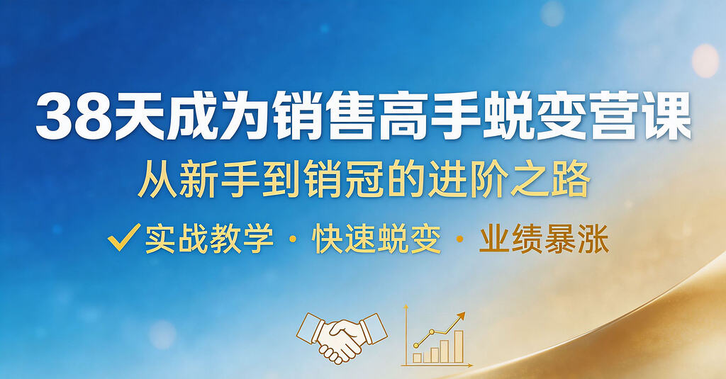 38天成为销售高手蜕变营课