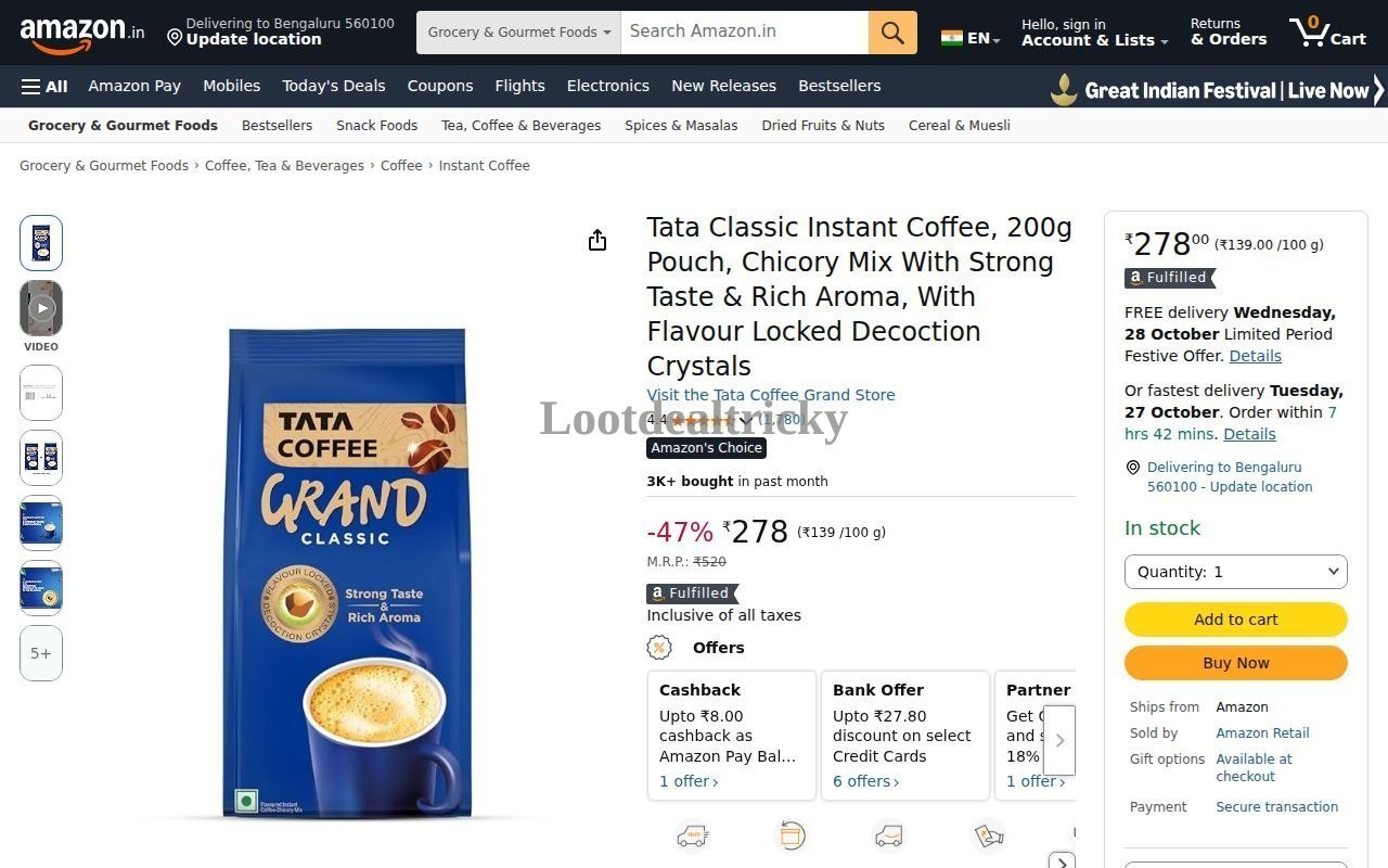 Tata Classic Instant – Just ₹278 | Limited Time Loot Offer Tata Classic Instant – Just ₹278 | Limited Time Loot Offer
