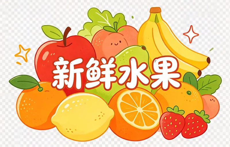 几百款新鲜水果PNG免抠素材，设计剪辑电商必备
