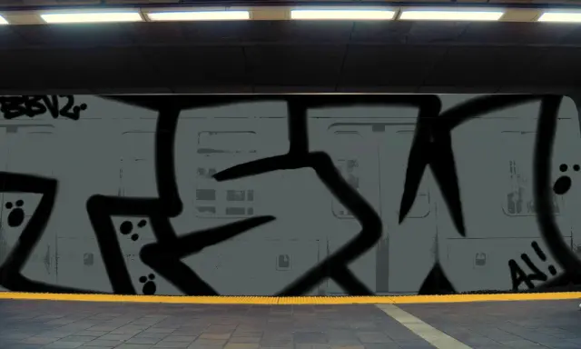 Graffiti artwork by vandald