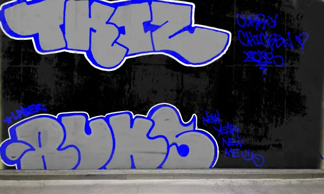 Graffiti artwork by Tkiz
