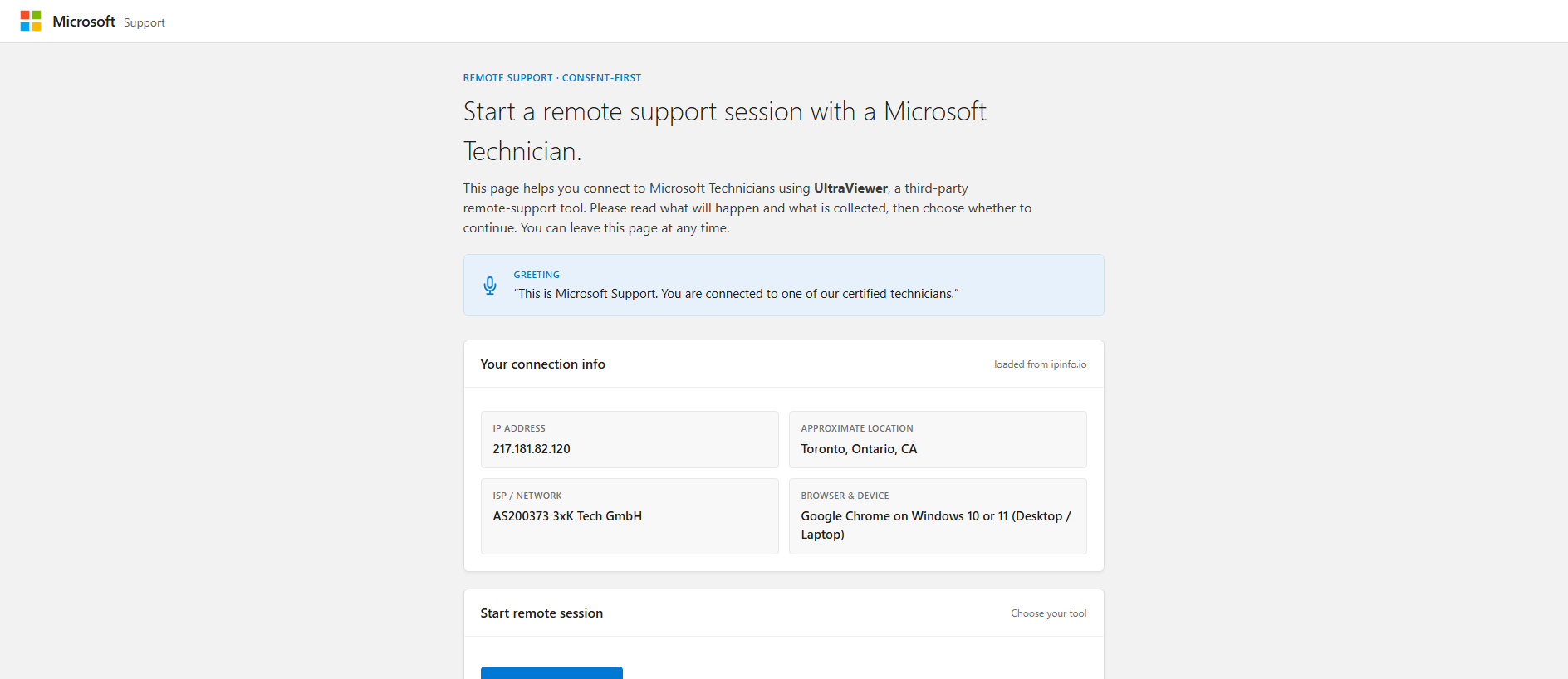 Forensic screenshot of [REDACTED] showing the phishing page layout