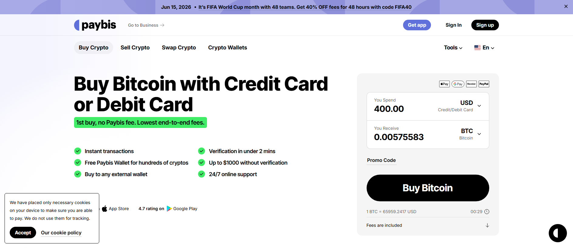Screenshot of paybis.org