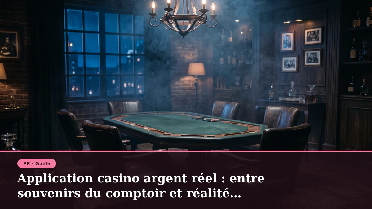Application casino argent réel : entre souvenirs du comptoir et réalité numérique