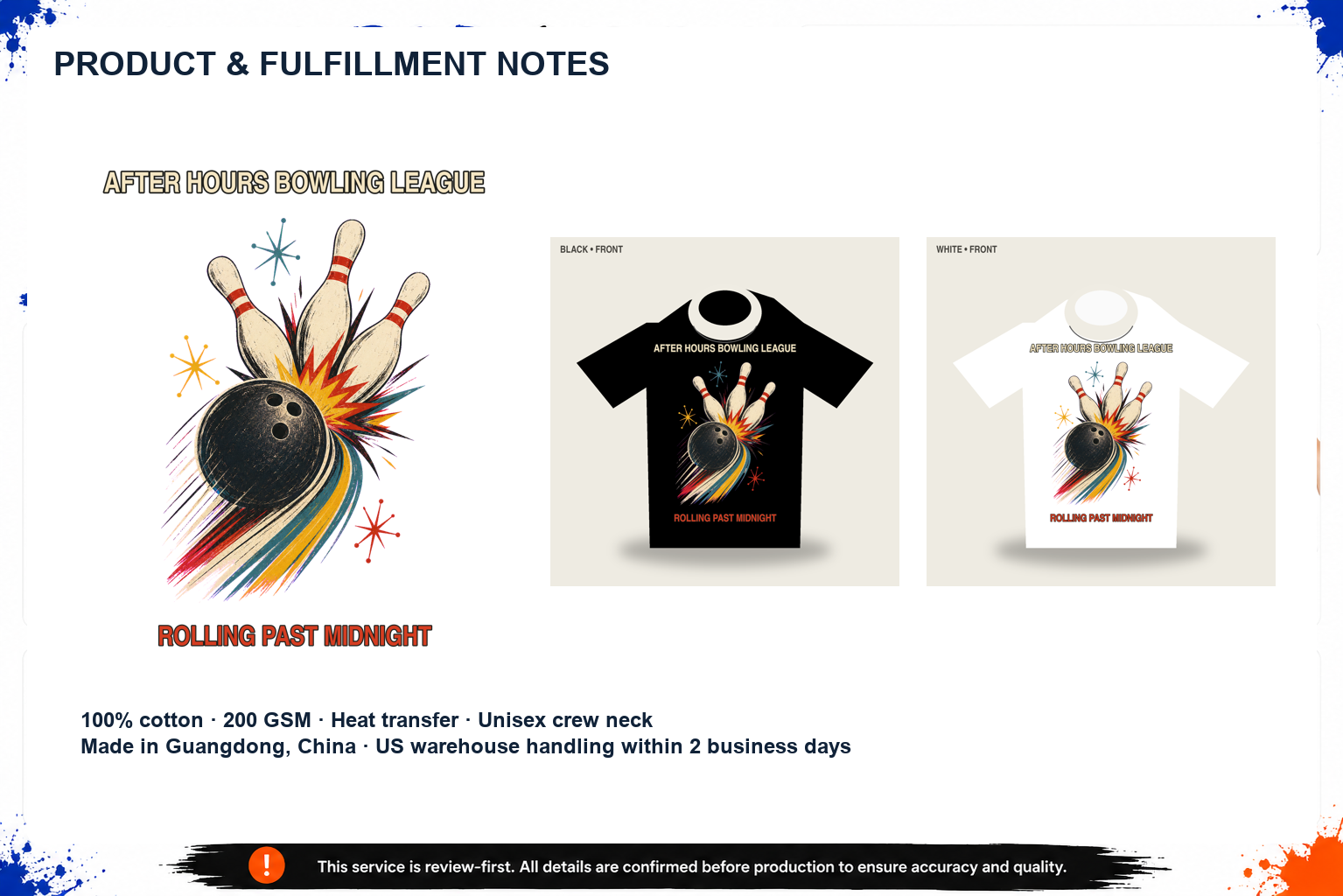 After Hours Bowling League Retro Graphic T-Shirt product detail 7