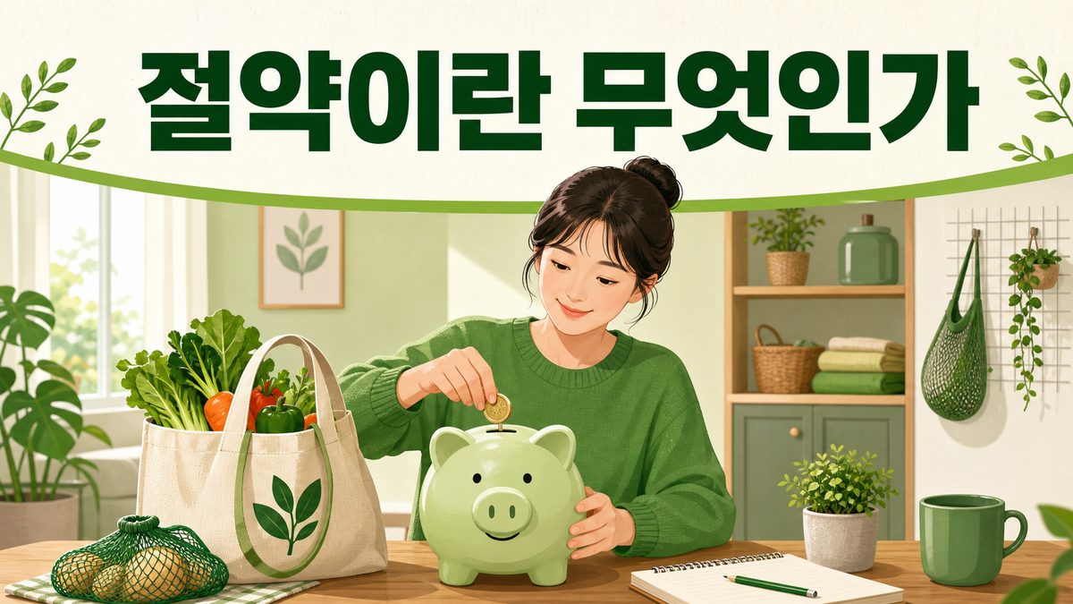 절약이란 무엇인가 — 아껴 쓰는 마음의 시작