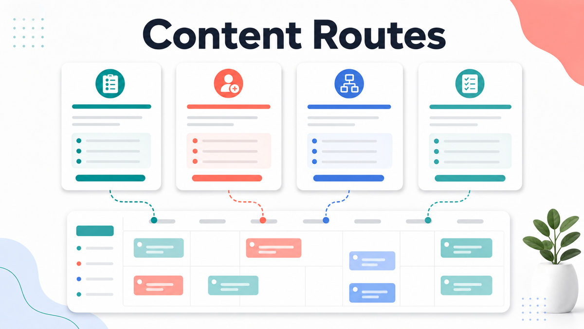 Content routes graphic for form builder affiliate comparisons