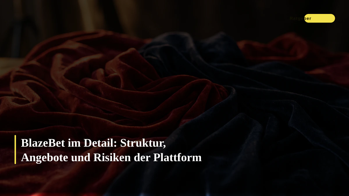 BlazeBet im Detail: Struktur, Angebote und Risiken der Plattform
