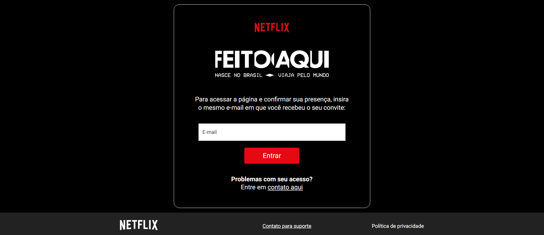 Stored capture of netflixfeitoaqui.com.br