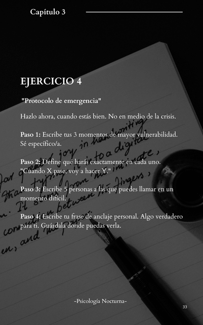 Página 33 del libro: protocolo para momentos de crisis