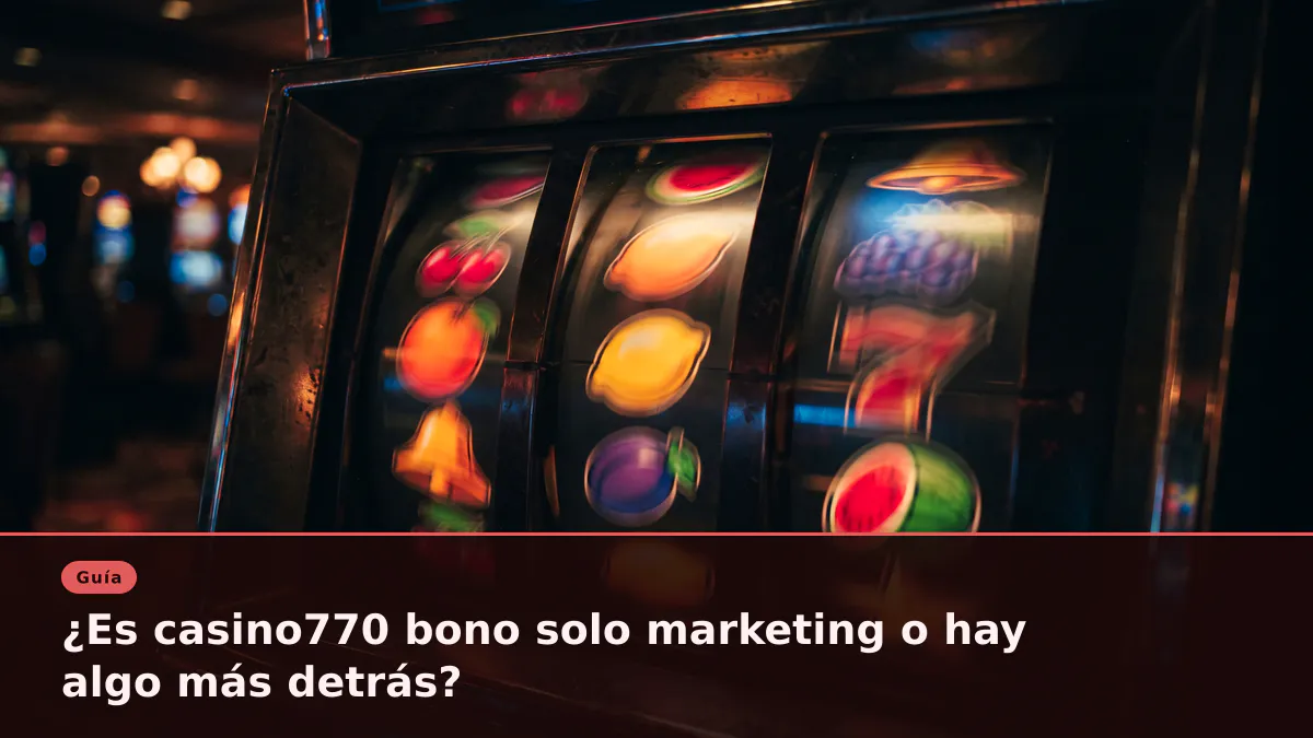 ¿Es casino770 bono solo marketing o hay algo más detrás?