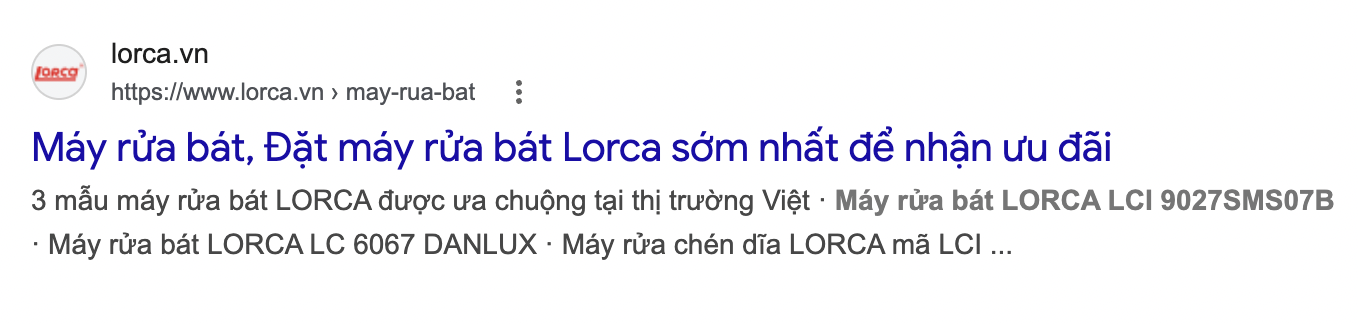Kết quả Google cần bấm vào