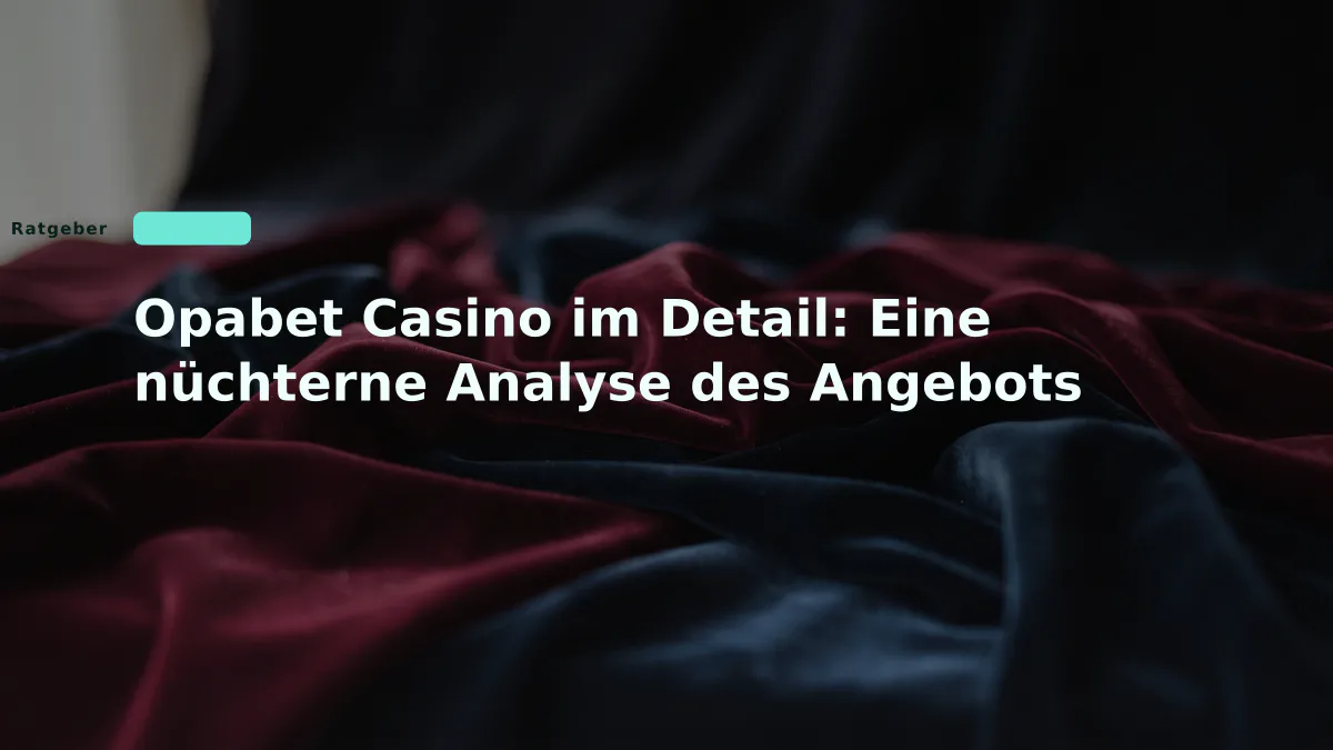 Opabet Casino im Detail: Eine nüchterne Analyse des Angebots