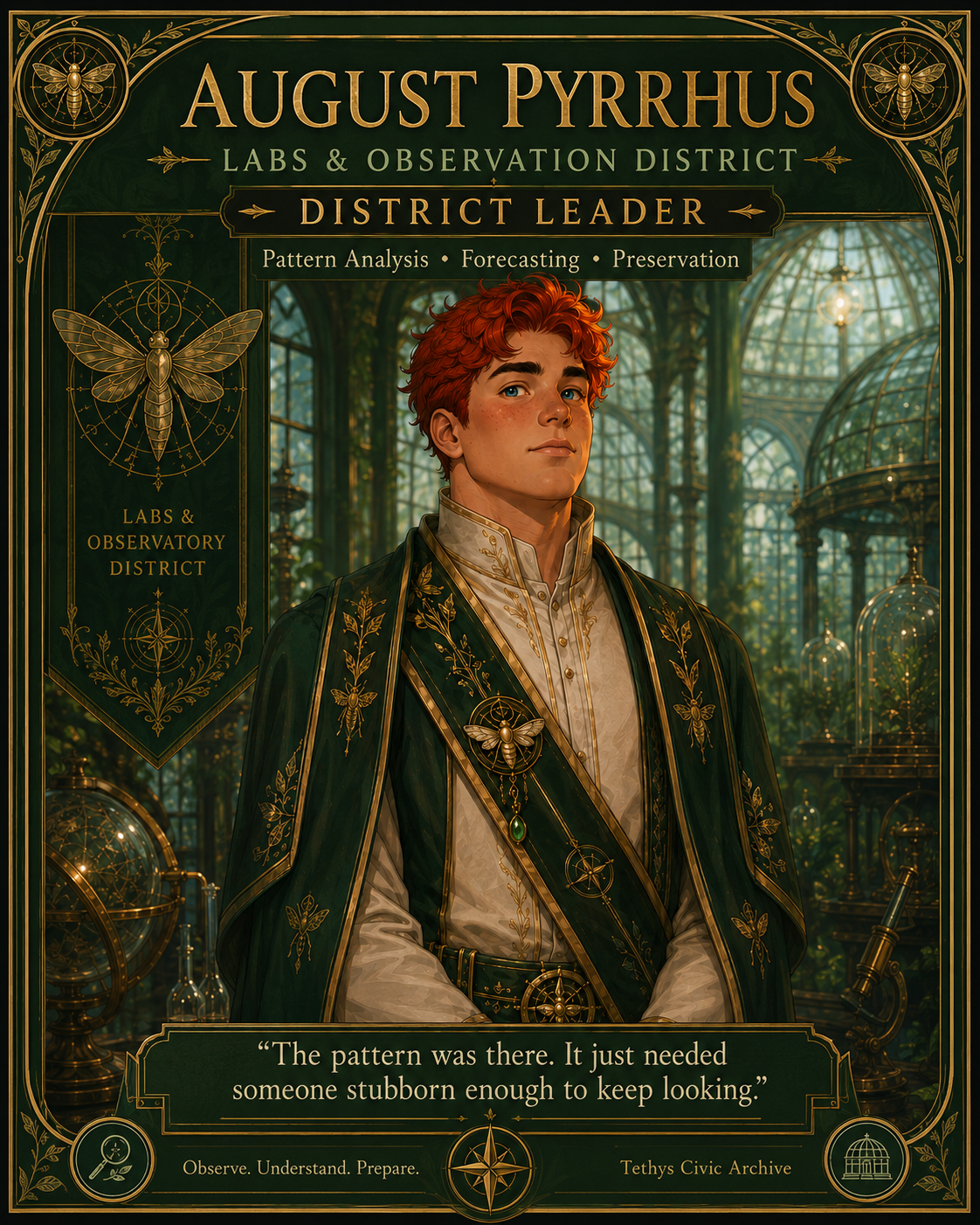 Official leader card portrait of August Pyrrhus