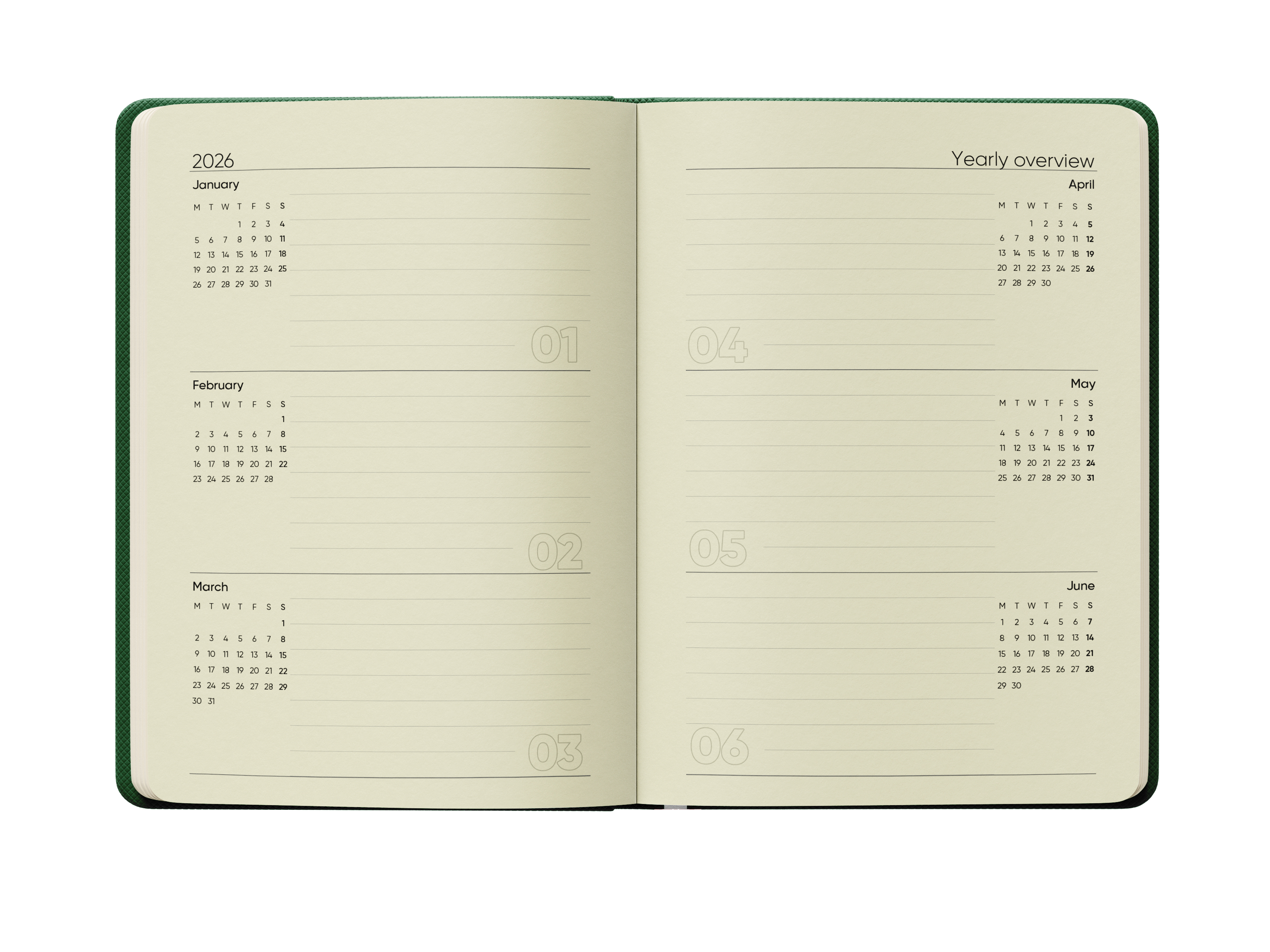 Sổ Planner 2026 - Size B7 - Nguyễn Trắc - Agenda B7 2026
