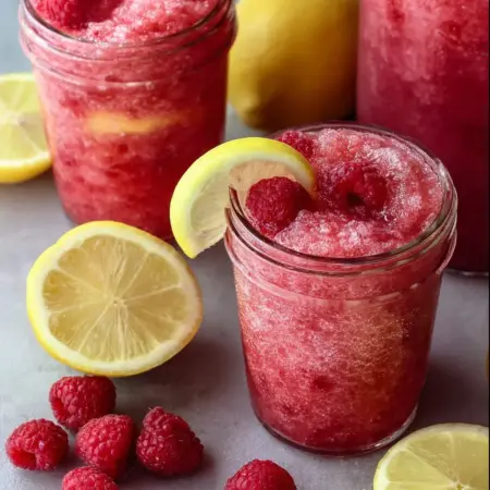 Raspberry Lemonade Slush: Refreshingly Icy Summer Delight!