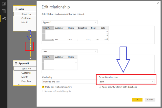 Relationships between tables not working