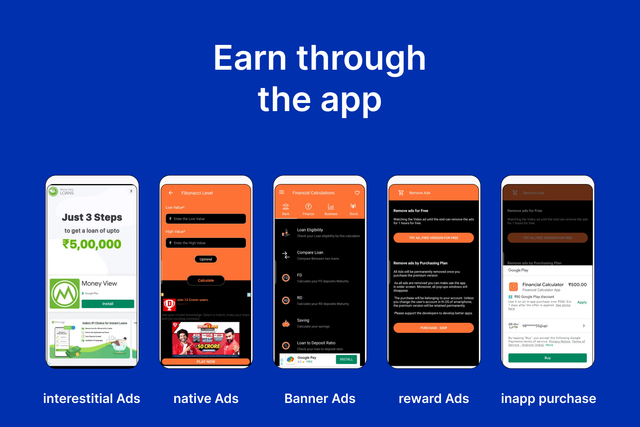 Financial Literacy Finance & EMI Calculator App Learn & Calculate on Demand Admob and Inapp Purchase