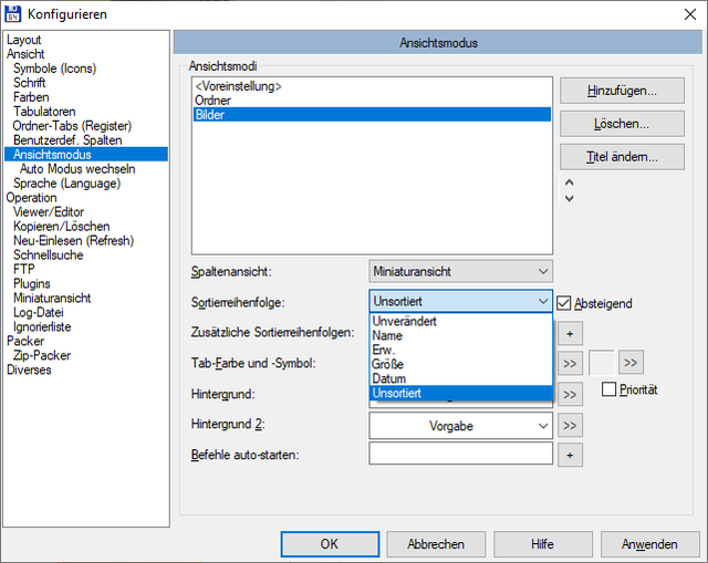ansichtsmodus