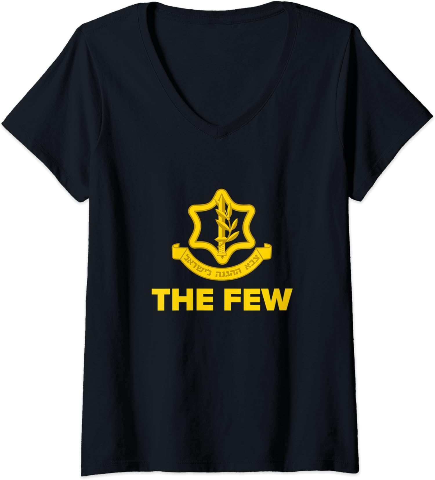 Hanukkah Miracle Hands Of The Few Israel Menorah Gift Ladies’ V-Neck Tshirt