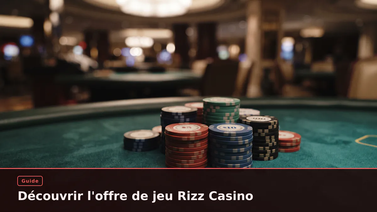 Découvrir l'offre de jeu Rizz Casino