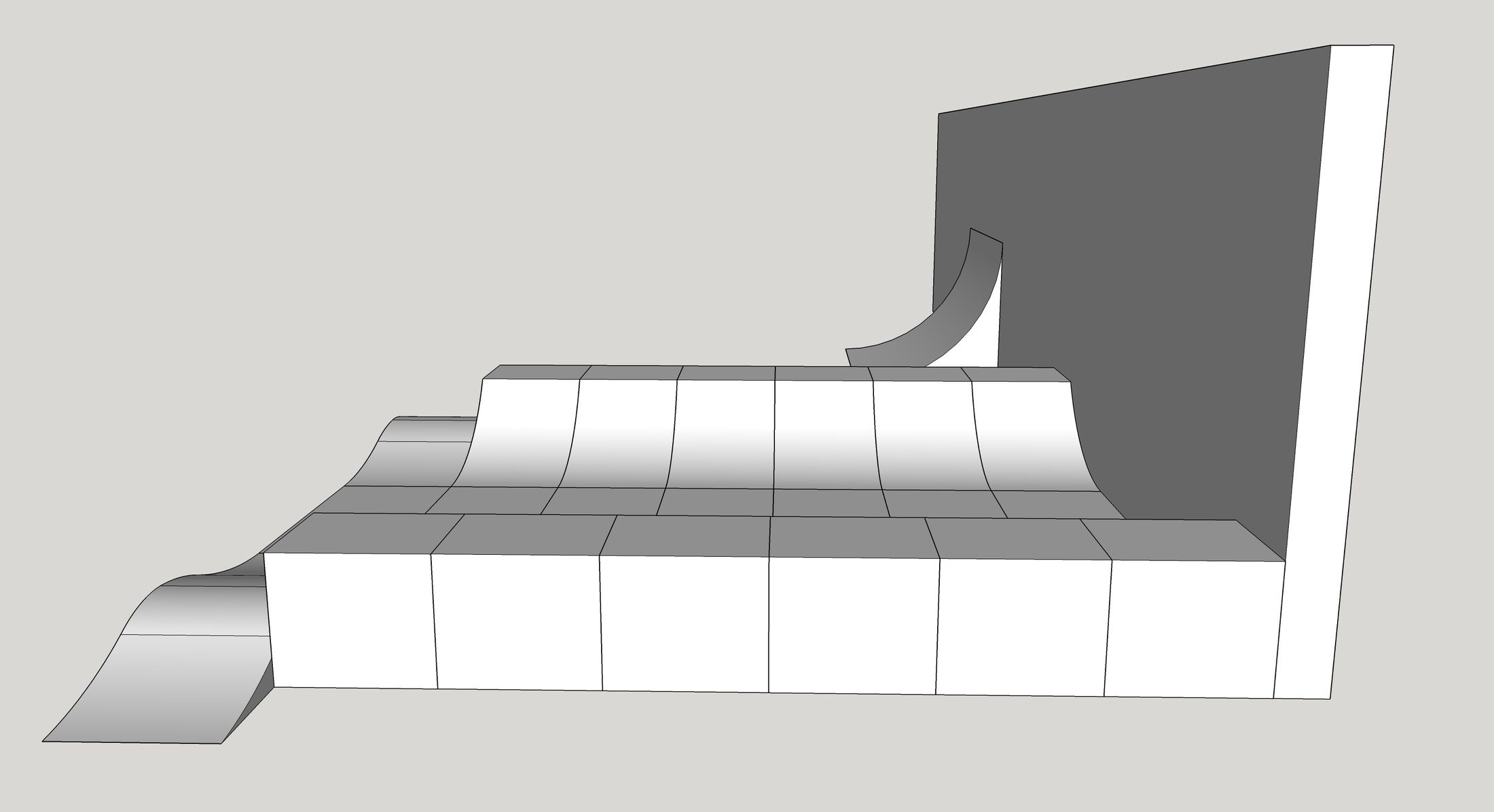 Miniramp photograph 10 — Downside Mini Ramp Illustration 3 ft space v1 02
