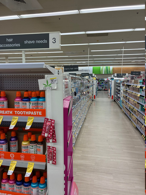 Condoms wrong aisle 1