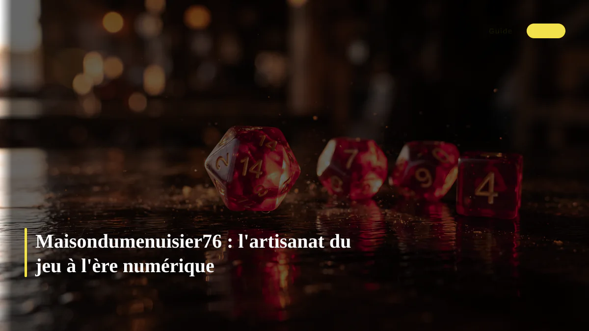 Maisondumenuisier76 : l'artisanat du jeu à l'ère numérique