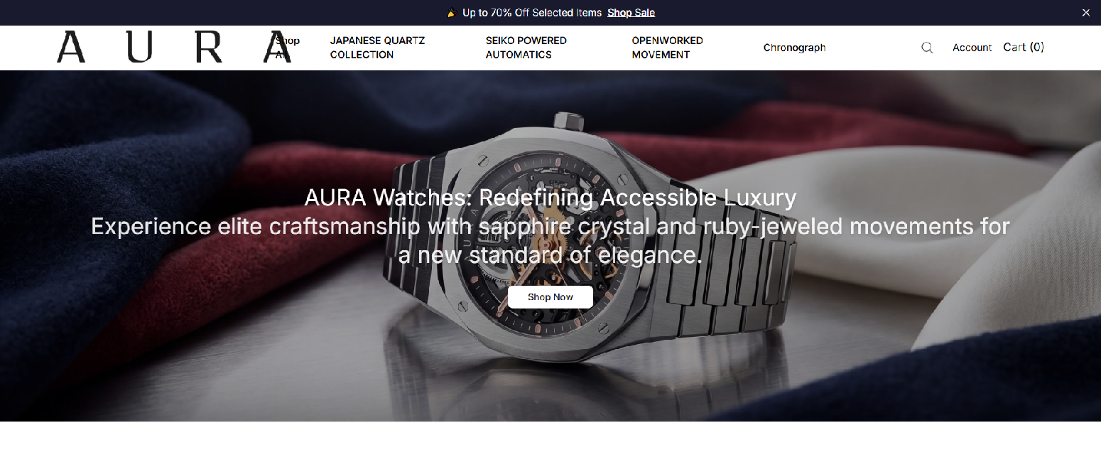 Stored capture of aurawatchesshop.shop