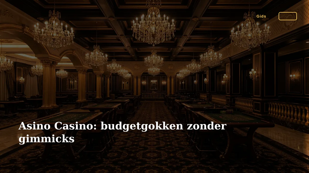 Asino Casino: budgetgokken zonder gimmicks