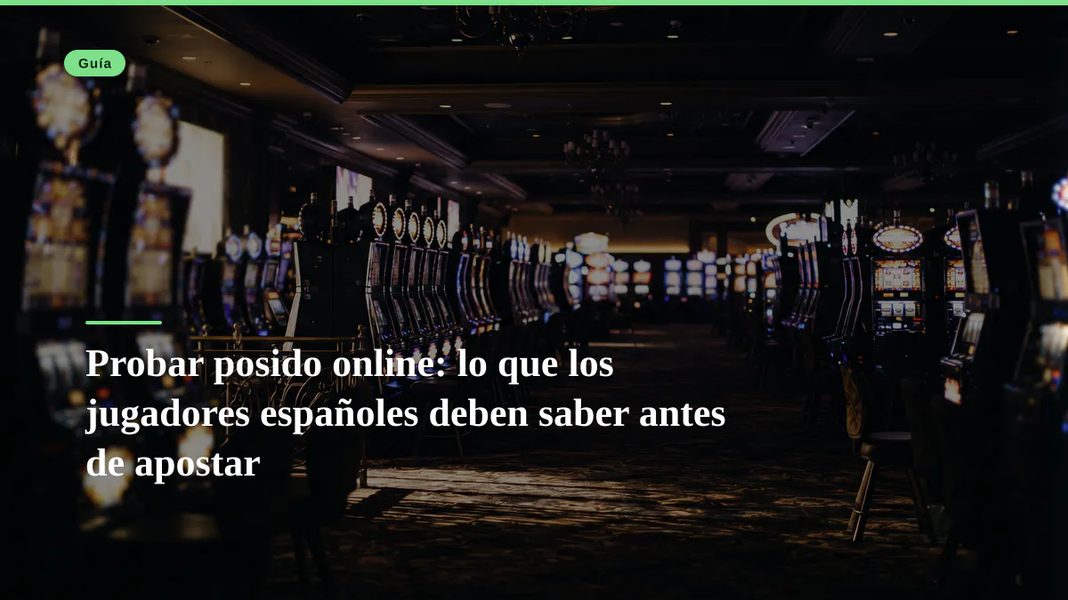 Probar posido online: lo que los jugadores españoles deben saber antes de apostar