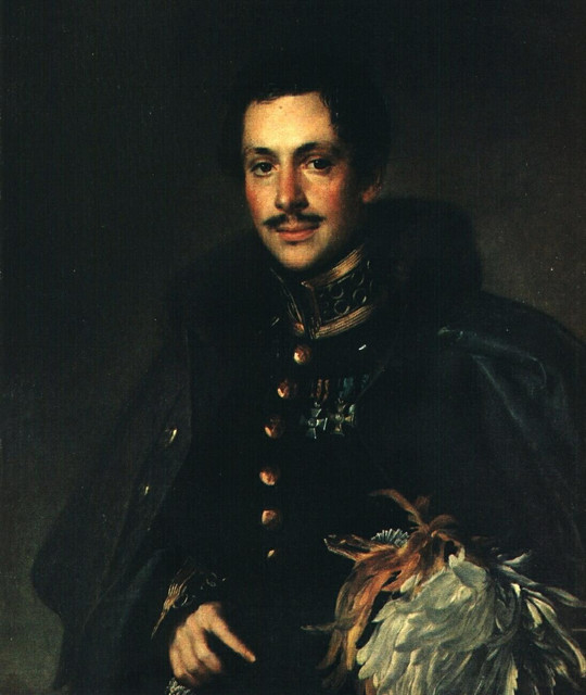 Портрет гусара Мосолова 1830 е