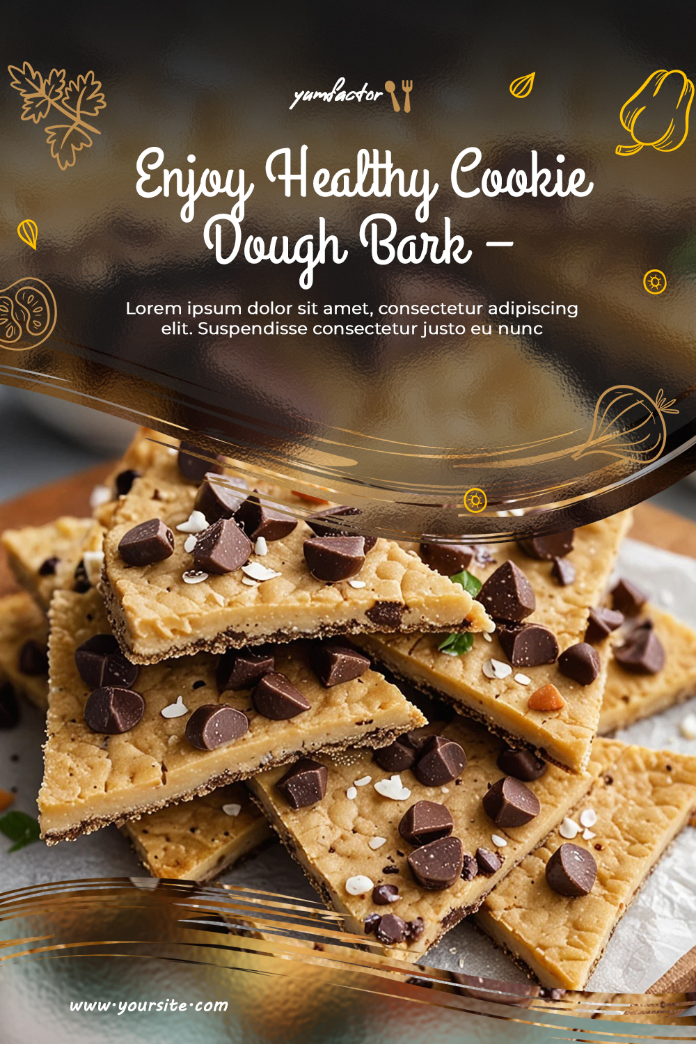 Enjoy Healthy Cookie Dough Bark – Guilt-Free Delight