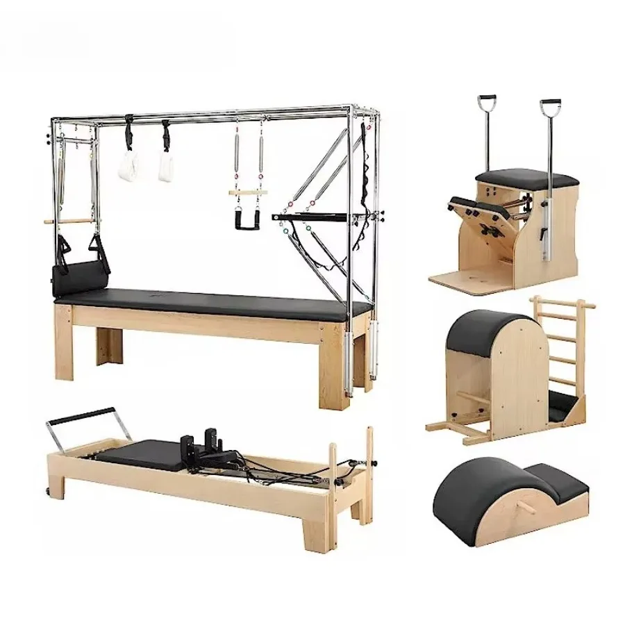 Studio Equipment Training Body Gym Building Custom Yoga Aluminium Half Tower Pilates Reformer pilates elevated reformer Yoga view 4