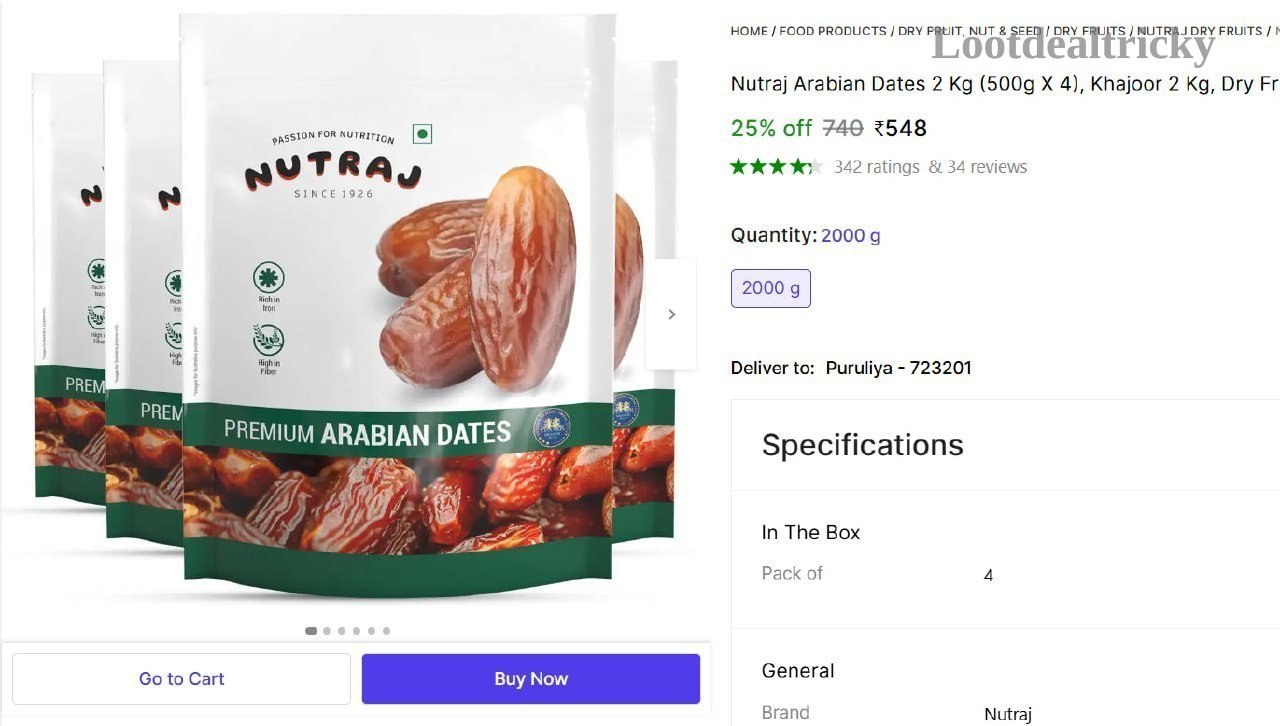 Nutraj Arabian Dates Offer Image