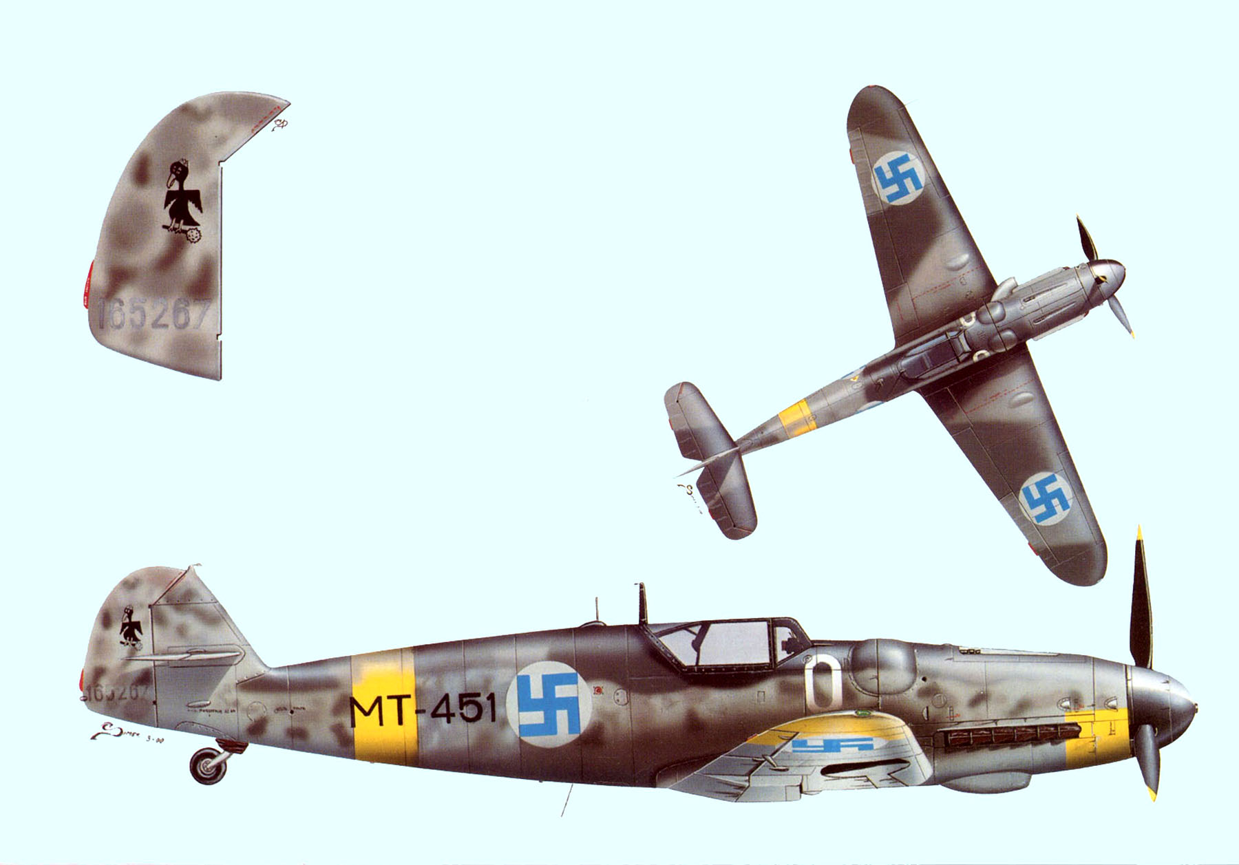 Messerschmitt-Bf-109-G6-Erla-FAF-1-HLe-L
