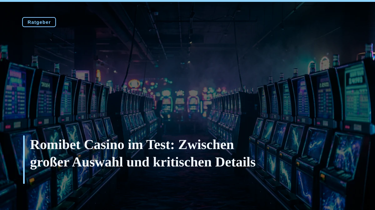 Romibet Casino im Test: Zwischen großer Auswahl und kritischen Details
