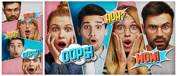 Comic Multi Split Screen Reactions - 4