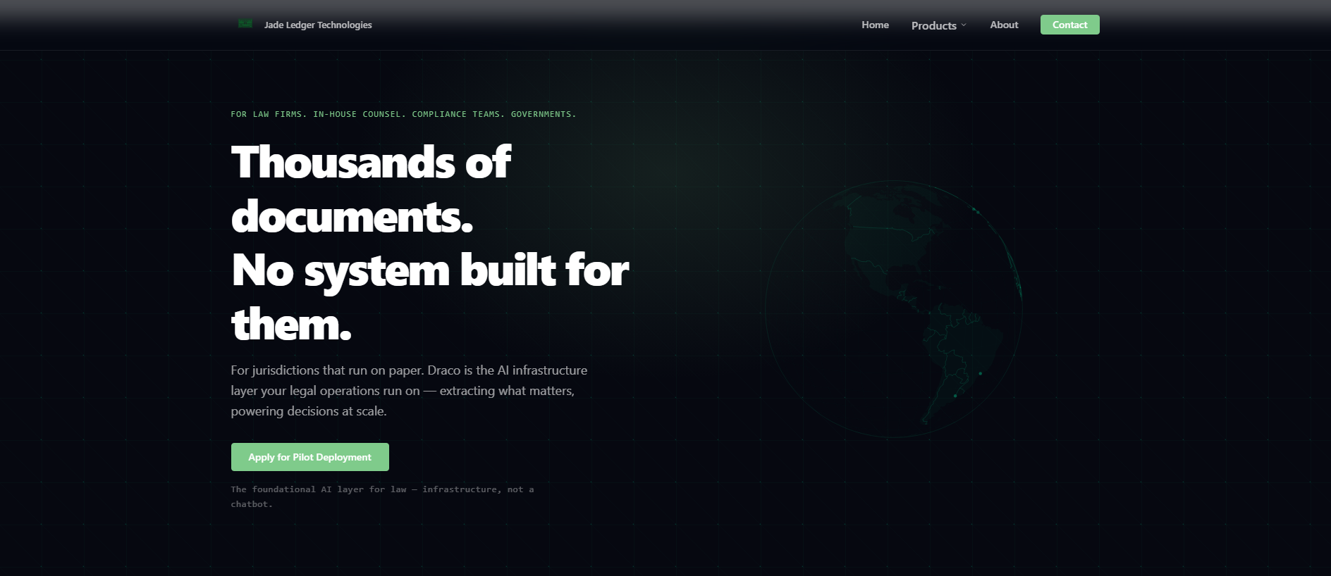 Screenshot of jadeledger.com