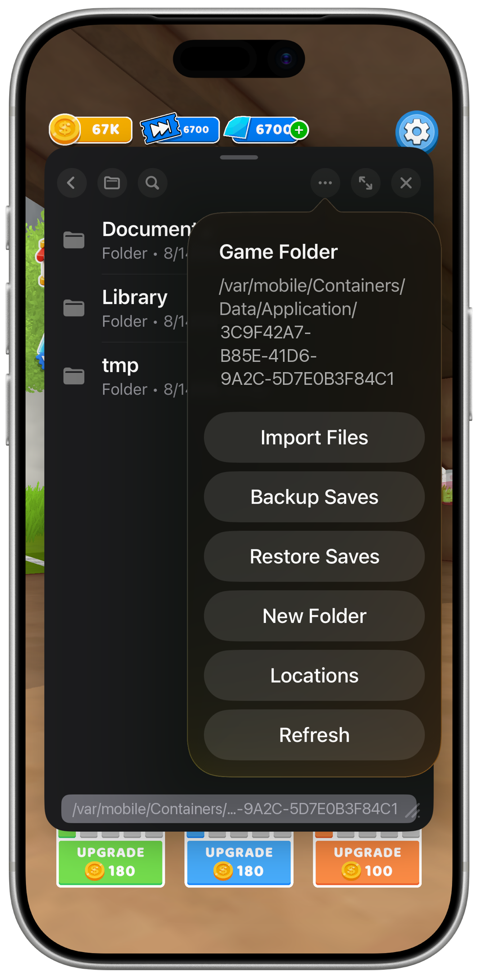 iGameGod Save Files Backup & Restore Feature