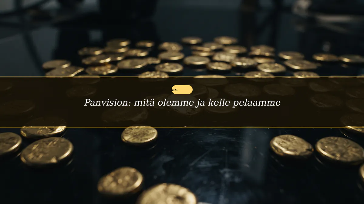 Panvision: mitä olemme ja kelle pelaamme