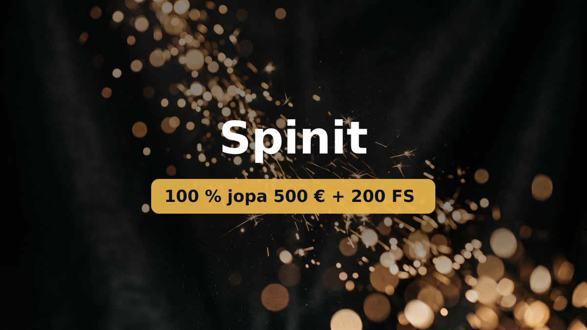Spinit kasino — tervetuliaisbonus 100 % jopa 500 € + 200 FS, maksutavat: Visa, Mastercard, Skrill, Neteller, Paysafecard