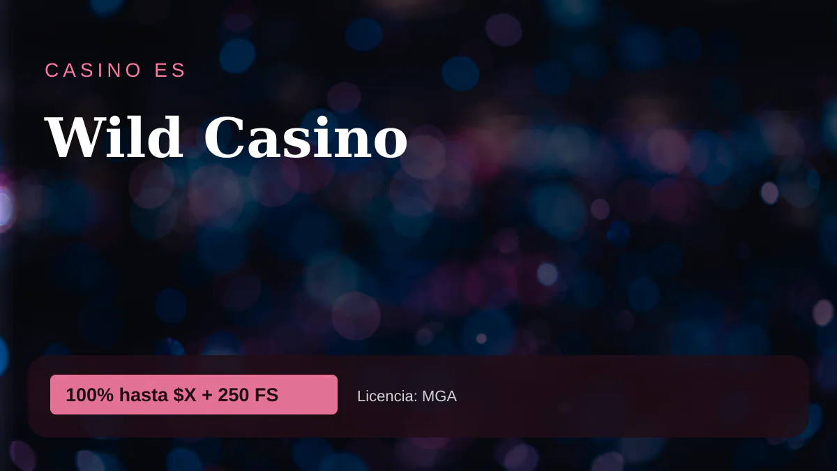 Wild Casino &mdash; bono de bienvenida 100% hasta $X + 250 FS, pagos: Visa, Mastercard, Bitcoin, Ethereum, Litecoin