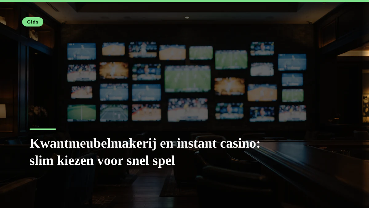 Kwantmeubelmakerij en instant casino: slim kiezen voor snel spel