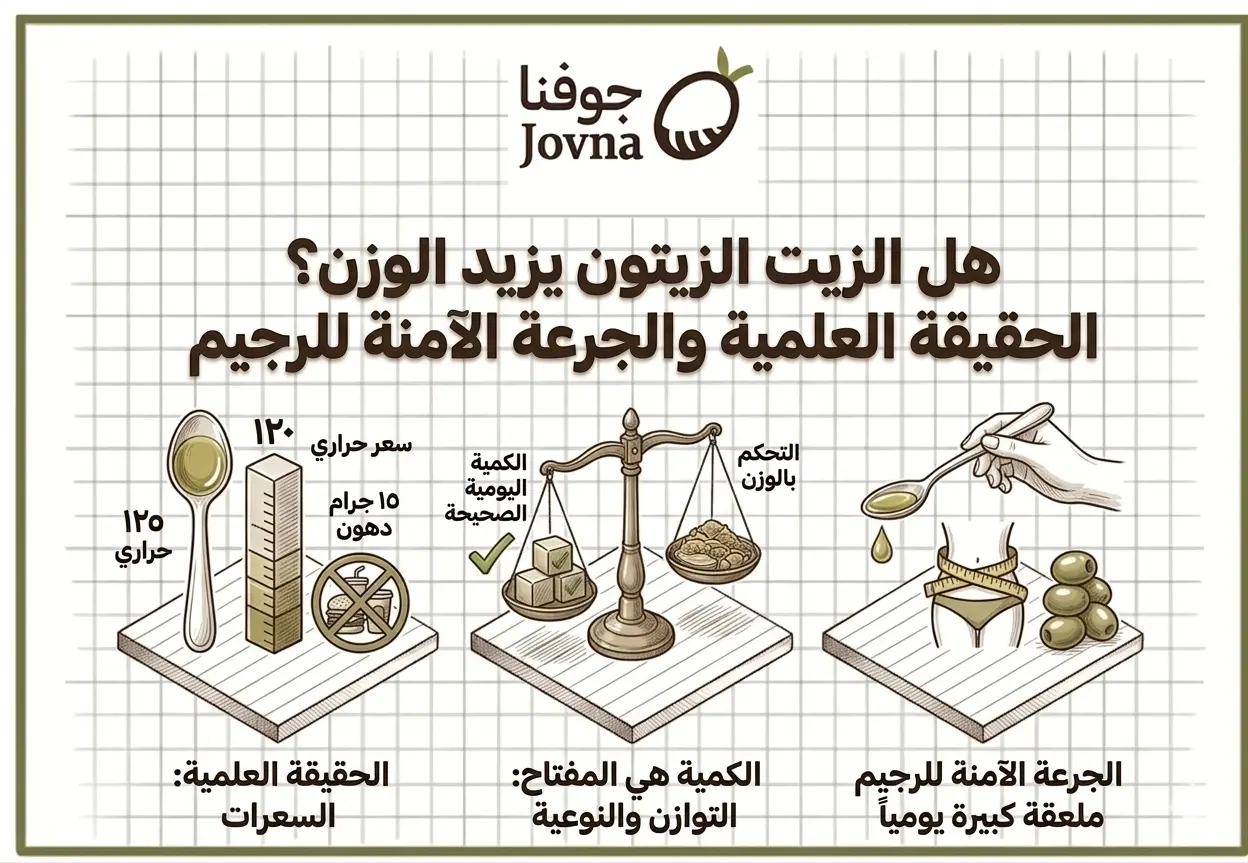 هل الزيت الزيتون يزيد الوزن