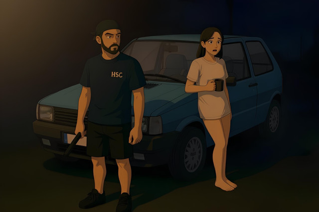 Homem Sem Casaco e Mulher Sem Calça