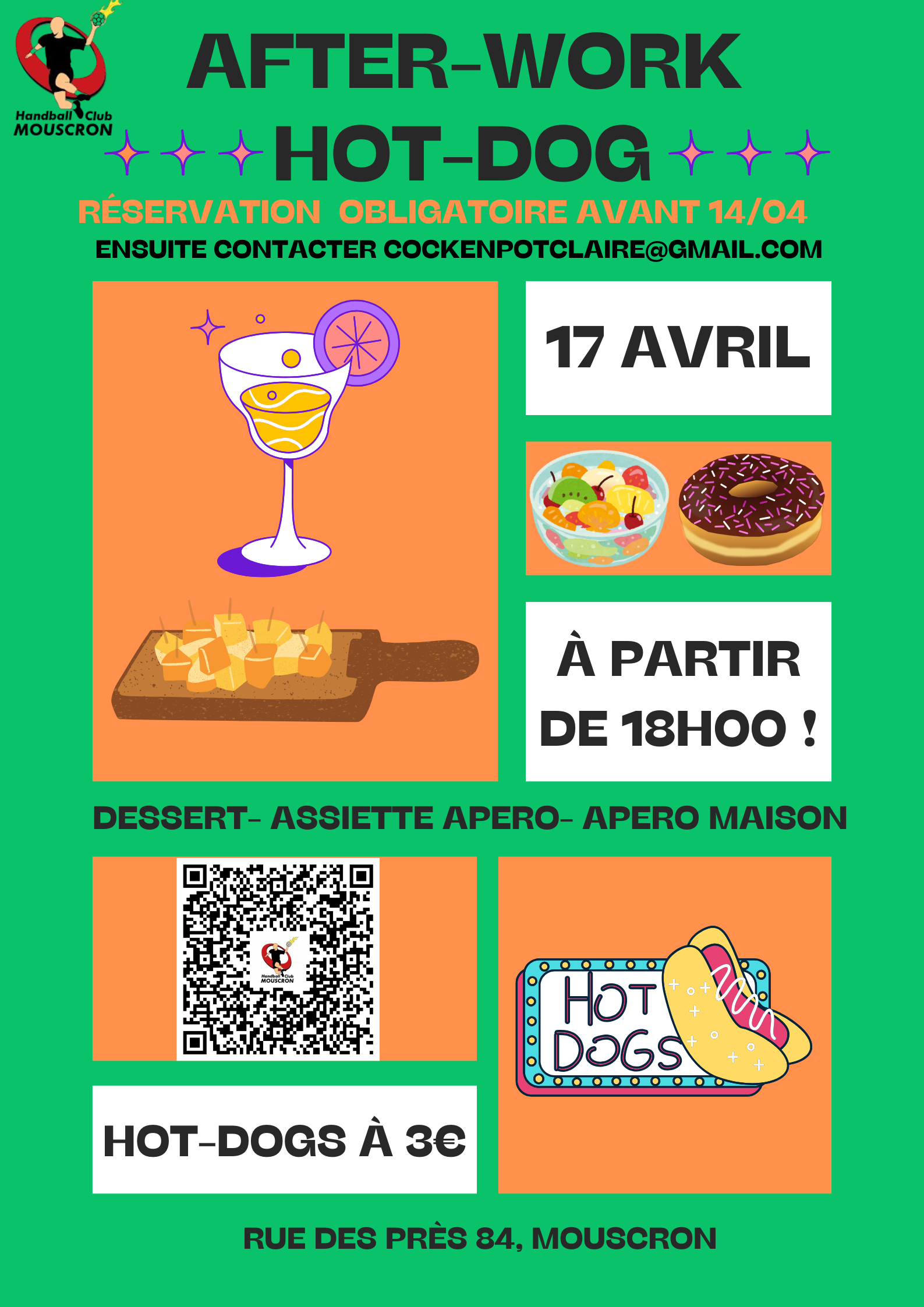 Affiche After-Work Hot-Dog, HC Mouscron