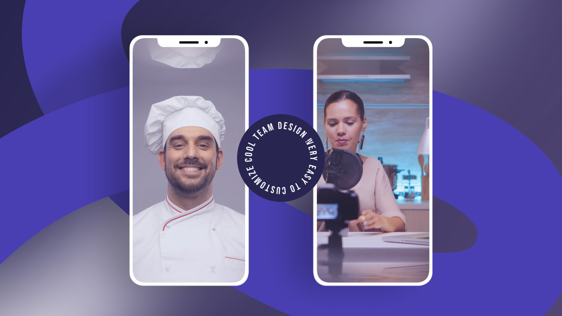 Purple Phone Screen Mockup